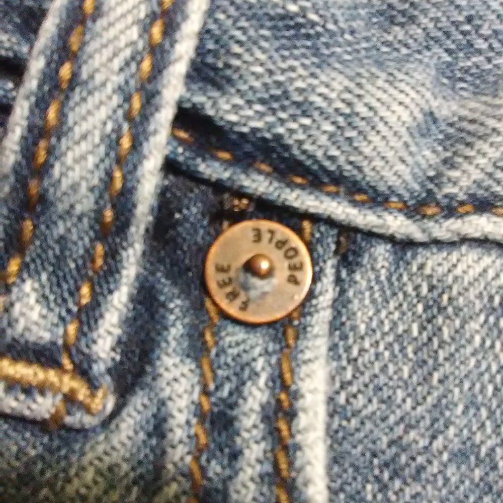 Free People Denim Jeans Is Dyed In Rustic Fabric